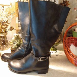 Hard to find Life Stride Sterling Black Knee High Wide Calf Riding Boots 9